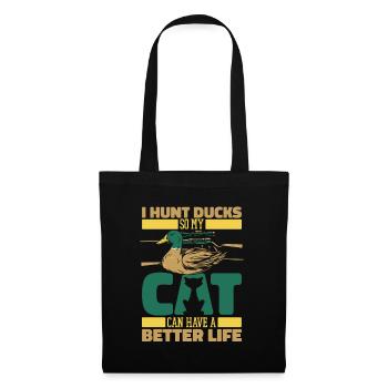 Duck Hunting Duck Hunting Cat - Tote Bag - black - Front