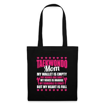Taekwondo Humor Taekwondo Mama - Stoffbeutel - Schwarz - Vorne
