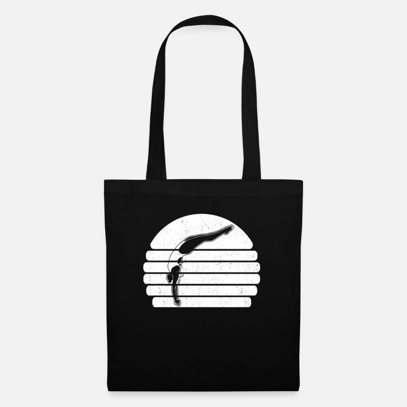Diving Diver Sunset - Tote Bag - black
