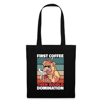 Alpaca Coffee Sunglasses - Tote Bag - black - Front
