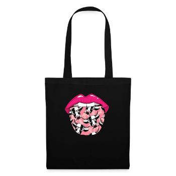 Cow Farmer Livestock Tongue - Tote Bag - black - Front