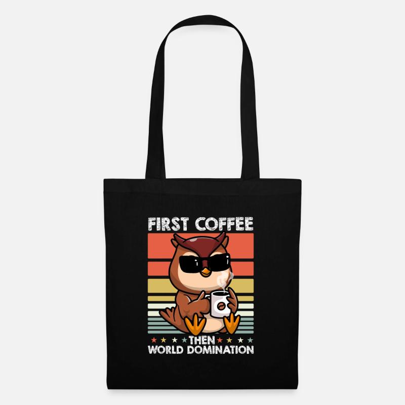 Vogel Ornithologe Kaffee-Sonnenbrille - Stoffbeutel - Schwarz