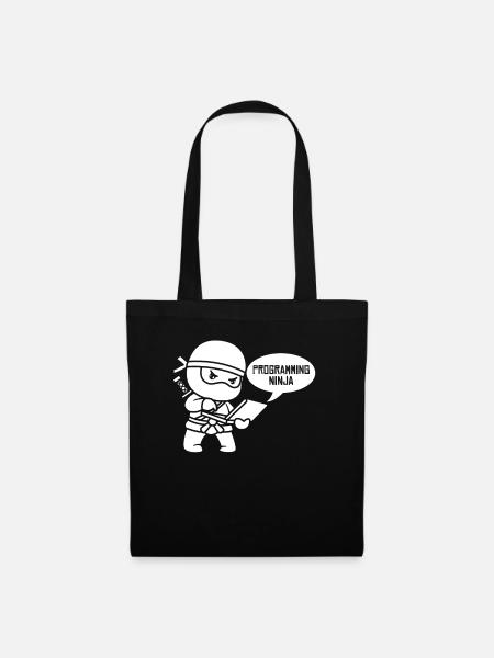 Entwickler Coder Programmierer Ninja - Stoffbeutel - Schwarz