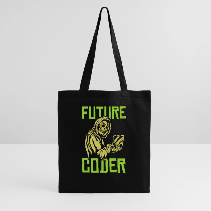Entwickler Coder Programmierer Schädel Stoffbeutel