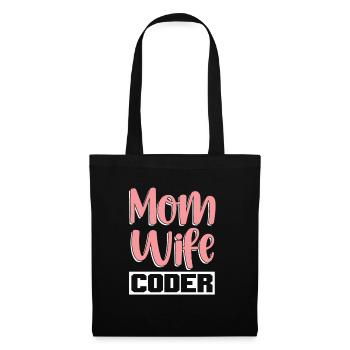 Entwickler Coder Programmierer Ehefrau - Stoffbeutel - Schwarz - Vorne