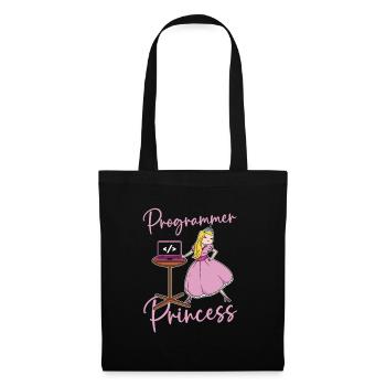 Entwickler Coder Programmierer Prinzessin - Stoffbeutel - Schwarz - Vorne