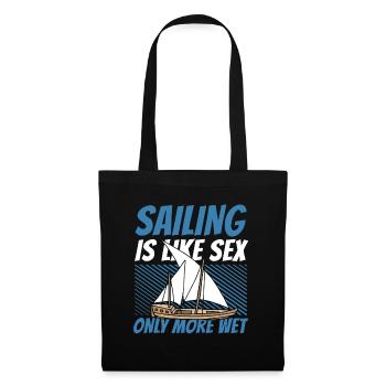 Segeln Segler Segelboot Sex - Stoffbeutel - Schwarz - Vorne
