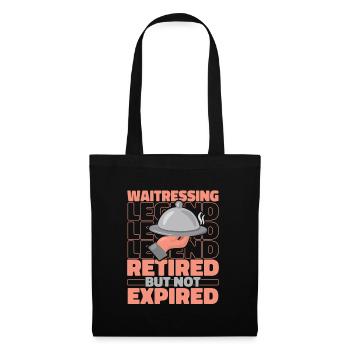 Serveur Serveuse à la retraite - Sac en tissu - noir - Devant