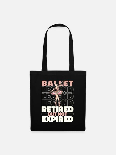 Ballet Balerina Im Ruhestand - Stoffbeutel - Schwarz