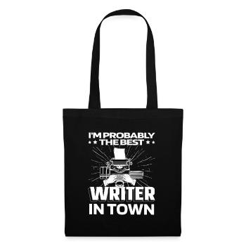 Écrivain Auteur Machine à écrire - Sac en tissu - noir - Devant
