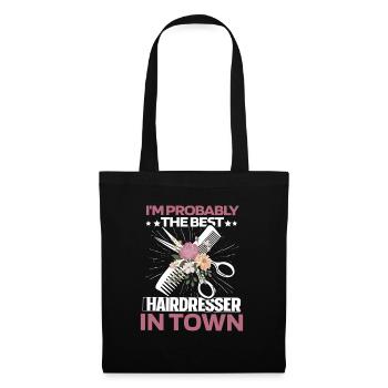 Coiffeur Coiffeur Fleurs - Sac en tissu - noir - Devant