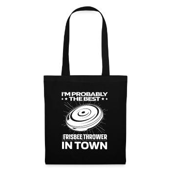 Frisbee drôle - Sac en tissu - noir - Devant