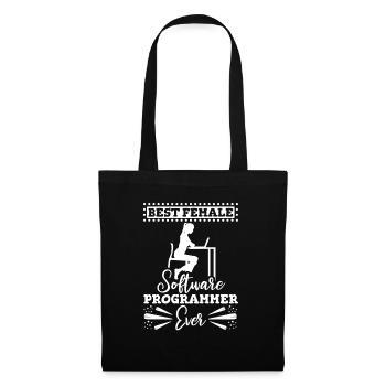 Developer Coder Programmer Female - Tote Bag - black - Front