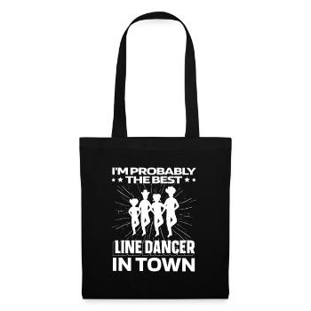 Line Dance Funny - Tote Bag - black - Front