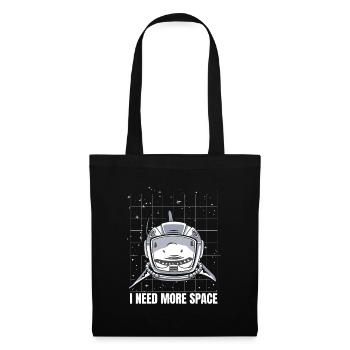 Shark Astronaut J’ai besoin de plus d’espace - Sac en tissu - noir - Devant