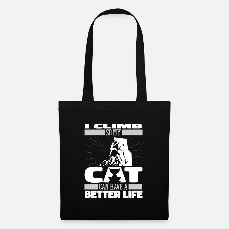 Grimpeur grimpeur chat - Sac en tissu - noir