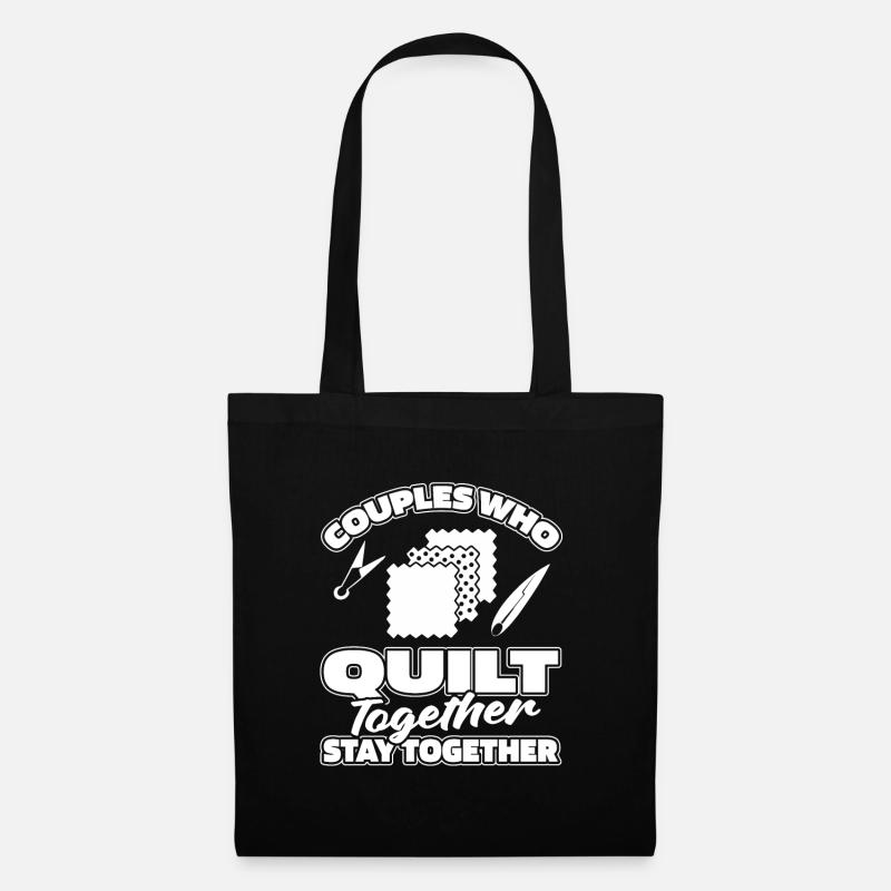 Quilting Paar - Stoffbeutel - Schwarz