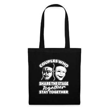 Couple d’acteurs de théâtre - Sac en tissu - noir - Devant