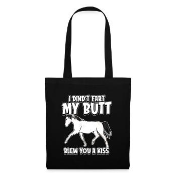 Sports équestres à cheval drôle - Sac en tissu - noir - Devant