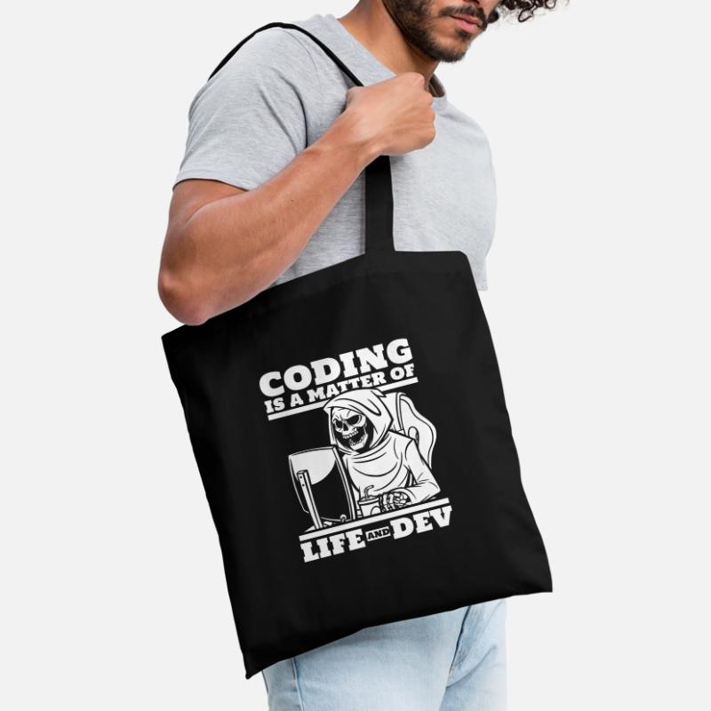 Scheletro programmatore programmatore programmatore sviluppatore Borsa di stoffa
