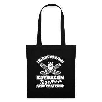 Paire de bacon - Sac en tissu - noir - Devant