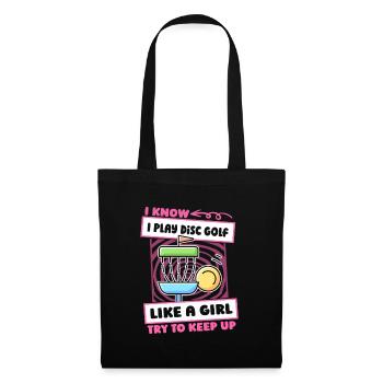Frisbee Golf Disc Golf Girls - Tote Bag - black - Front