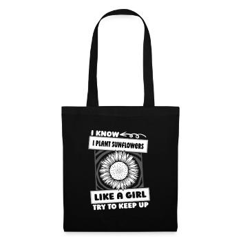 Sunflower Girl - Tote Bag - black - Front