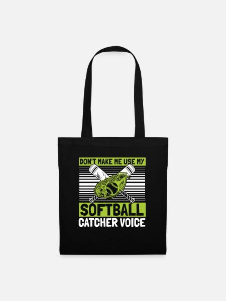 Softball Fänger - Stoffbeutel - Schwarz