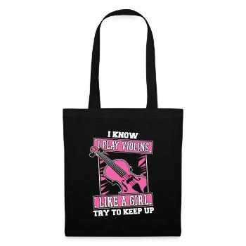 Violin Violin Funny - Tote Bag - black - Front