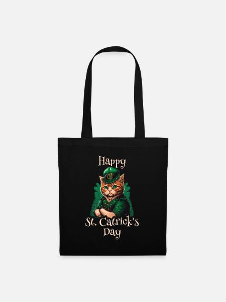 Happy St. Catrick's Day Patty - Stoffbeutel - Schwarz