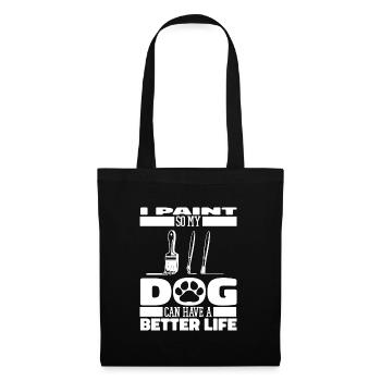 Peintre Vernisseur Chien - Sac en tissu - noir - Devant