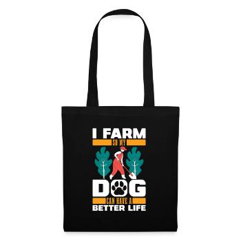 Fermier Chien fermier - Sac en tissu - noir - Devant