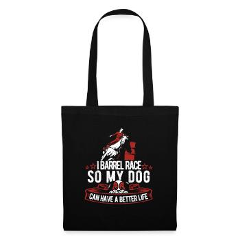 Barrel Racing Western Riding Barrel Racing Dog - Sac en tissu - noir - Devant
