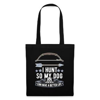Chasse à l’arc Chien chasseur à l’arc - Sac en tissu - noir - Devant