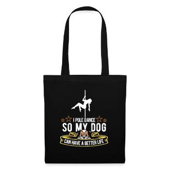 Chien de Pole Dancing - Sac en tissu - noir - Devant