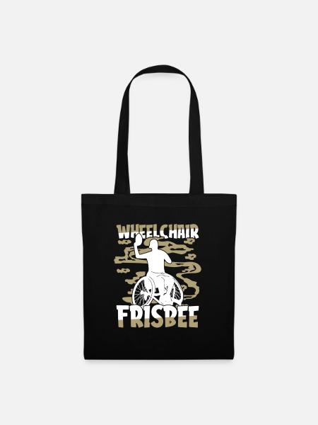Frisbee Rollstuhl - Stoffbeutel - Schwarz