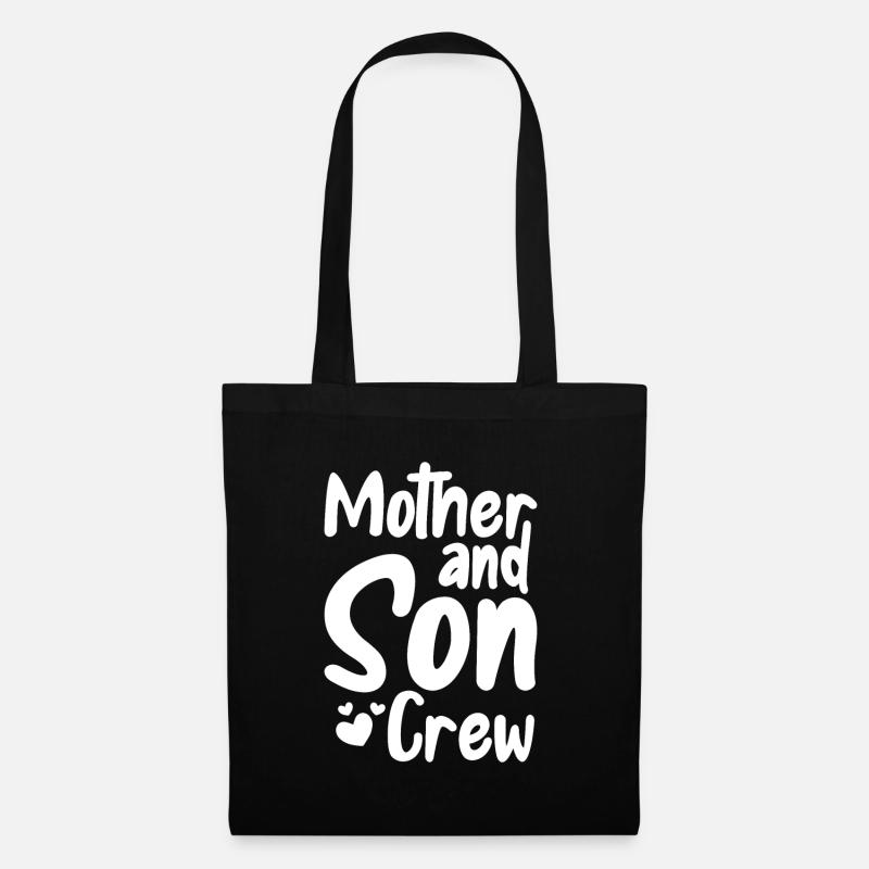 Mama Mutter Sohn - Stoffbeutel - Schwarz