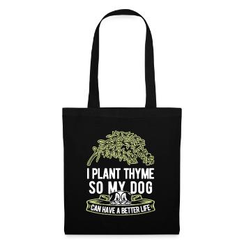 Thyme Herb Dog - Tote Bag - black - Front