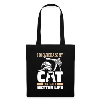 Capoeira Martial Dance Cat - Tote Bag - black - Front