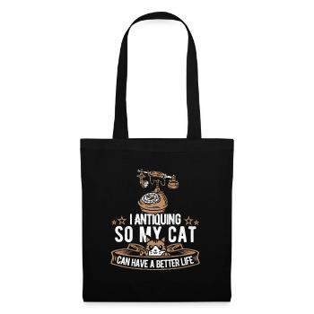 Antiques Antique Dealer Cat - Tote Bag - black - Front