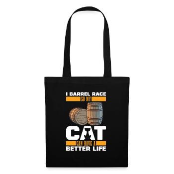 Barrel Racing Western Riding Barrel Racing Cat - Sac en tissu - noir - Devant