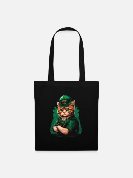 St. Patty Cat - Stoffbeutel - Schwarz