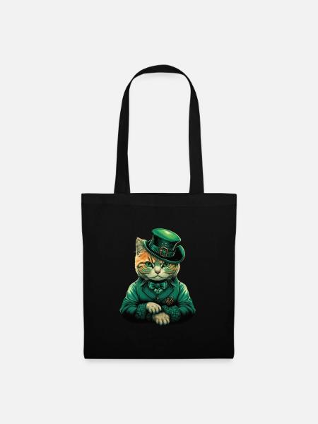 St. Patty Cat - Stoffbeutel - Schwarz