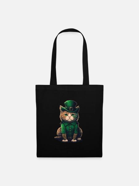 St. Patty Cat - Stoffbeutel - Schwarz