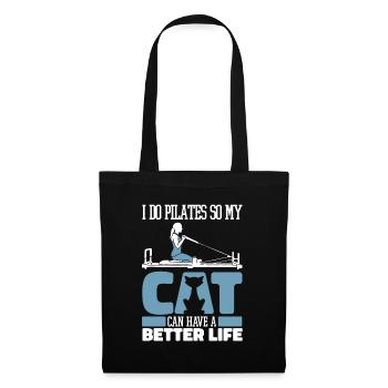 Pilates cat - Tote Bag - black - Front