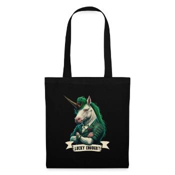 Chance? Licorne St. Patty - Sac en tissu - noir - Devant