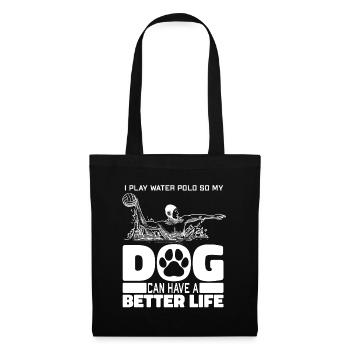 Water-polo water-polo chien - Sac en tissu - noir - Devant