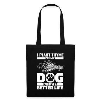Thyme Herb Dog - Tote Bag - black - Front