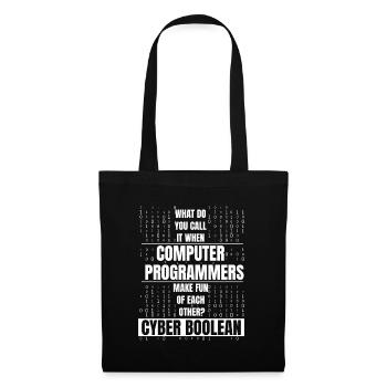 Développeur Coder Programmeur Drôle - Sac en tissu - noir - Devant