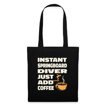 Turmspringen Turmspringer Kaffee - Stoffbeutel - Schwarz - Vorne